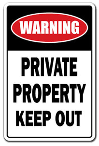 Private Property Keep Out Parking Vinyl Decal Sticker