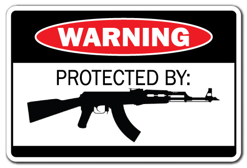 Protected By Ak-47 Vinyl Decal Sticker