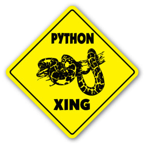 Python Crossing Vinyl Decal Sticker