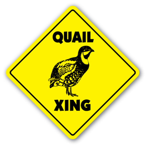 Quail Crossing Vinyl Decal Sticker