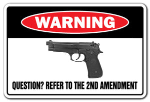 QUESTION REFER TO THE 2ND AMENDMENT Warning Sign