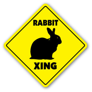 Rabbit Crossing Vinyl Decal Sticker