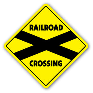 Railroad Crossing Vinyl Decal Sticker