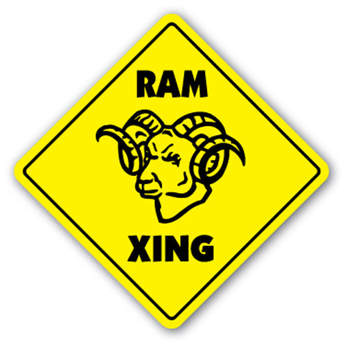 Ram Crossing Vinyl Decal Sticker