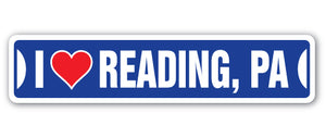 I Love Reading, Pennsylvania Street Vinyl Decal Sticker