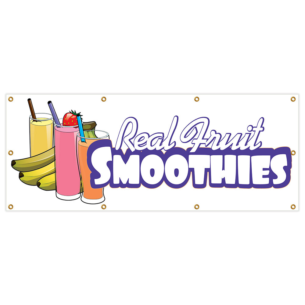 Real Fruit Smoothies Banner