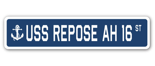 USS Repose Ah 16 Street Vinyl Decal Sticker