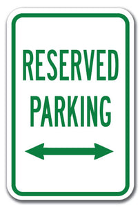 Reserved Parking with double arrow