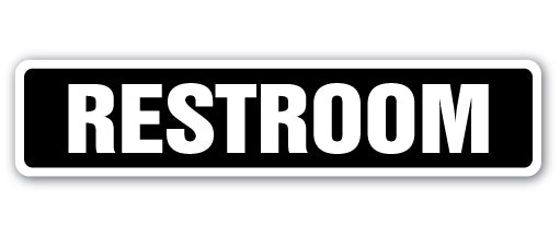 Restroom Sign Vinyl Decal Sticker