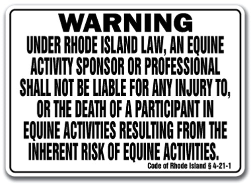 RHODE ISLAND Equine Sign