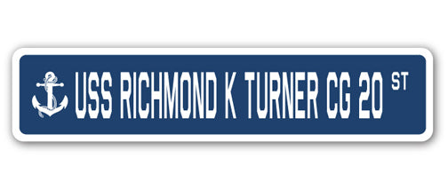 USS Richmond K Turner Cg 20 Street Vinyl Decal Sticker