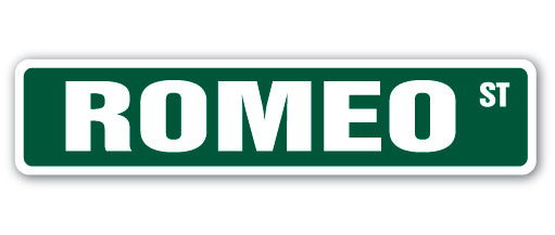 ROMEO Street Sign