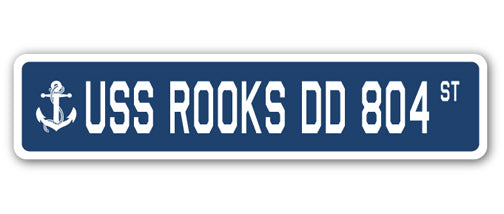 USS ROOKS DD 804 Street Sign