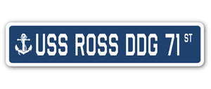 USS Ross Ddg 71 Street Vinyl Decal Sticker