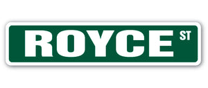 Royce Street Vinyl Decal Sticker