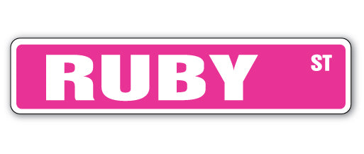 RUBY Street Sign