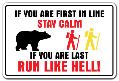 RUN LIKE HELL Sign