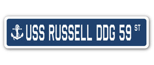 USS RUSSell Ddg 59 Street Vinyl Decal Sticker