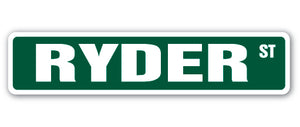 Ryder Street Vinyl Decal Sticker