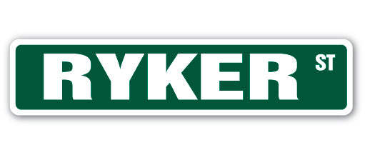 RYKER Street Sign