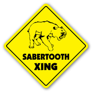 Sabertooth Crossing Vinyl Decal Sticker