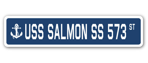USS SALMON SS 573 Street Sign