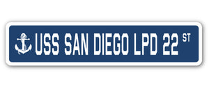 USS San Diego Lpd 22 Street Vinyl Decal Sticker