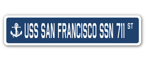 USS San Francisco Ssn 711 Street Vinyl Decal Sticker