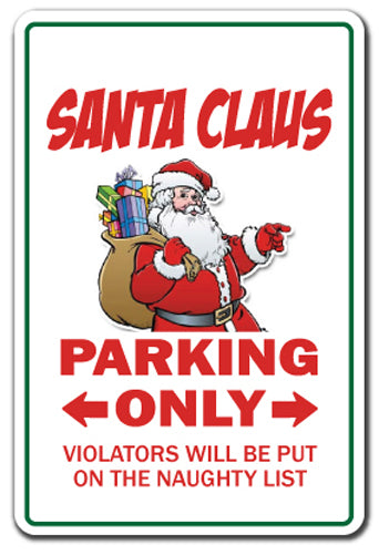 Santa Claus Parking Vinyl Decal Sticker