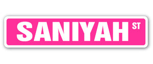 SANIYAH Street Sign