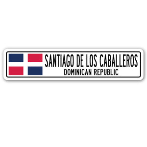 Santiago De Los Caballeros, Dominican Republic Street Vinyl Decal Sticker
