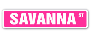 SAVANNA Street Sign