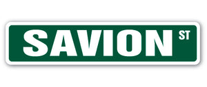 SAVION Street Sign