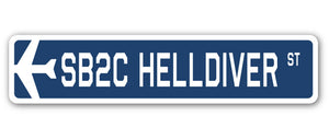 SB2C Helldiver Street Sign