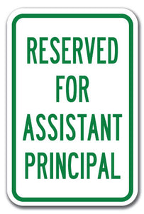 Reserved For Assistant Principal