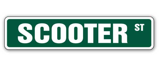 SCOOTER Street Sign