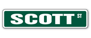 SCOTT Street Sign