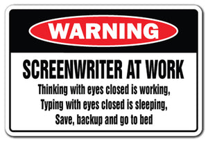 Screenwriter At Work Vinyl Decal Sticker