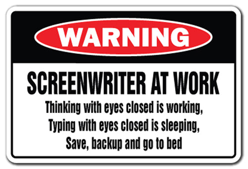 Screenwriter At Work Vinyl Decal Sticker