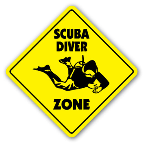 Scuba Diver Zone Vinyl Decal Sticker