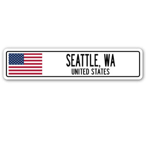 Seattle, Wa, United States Street Vinyl Decal Sticker