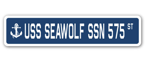USS SEAWOLF SSN 575 Street Sign