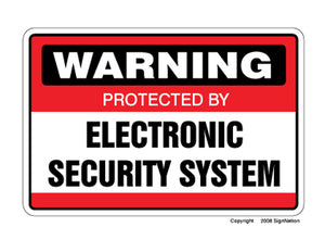 SECURITY SYSTEM SIGN ~Signs~ burglar alarm warning Property 24 Hour protection
