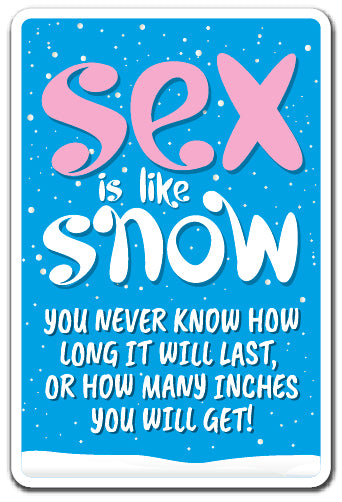 SEX IS LIKE SNOW Sign