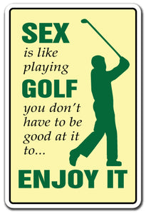 Sex Is Like Playing Golf Vinyl Decal Sticker