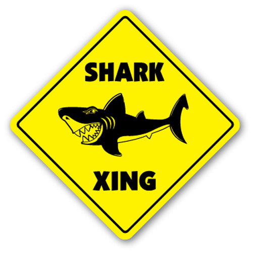 Shark Crossing Vinyl Decal Sticker
