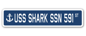 USS Shark Ssn 591 Street Vinyl Decal Sticker