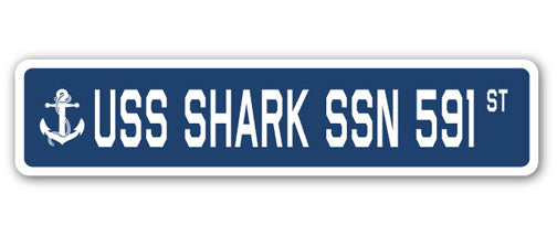 USS SHARK SSN 591 Street Sign