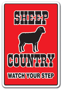 Sheep Country Vinyl Decal Sticker