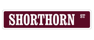 Shorthorn Street Vinyl Decal Sticker